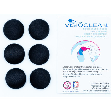 Recharge de 6 microfibres pour les pinces nettoyantes lunettes Visioclean®
